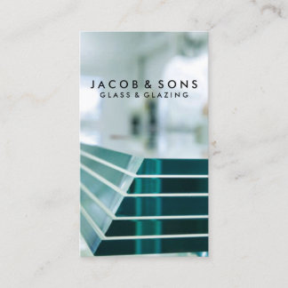 Glazier Glazing Glass Work Business Card
