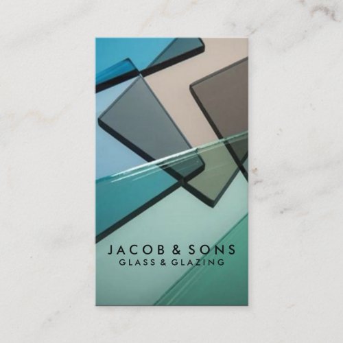 Glazier Glazing Glass Work Business Card