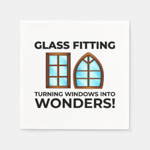 Glazier Window Glass Fitting Fitter Glasswork Napkins