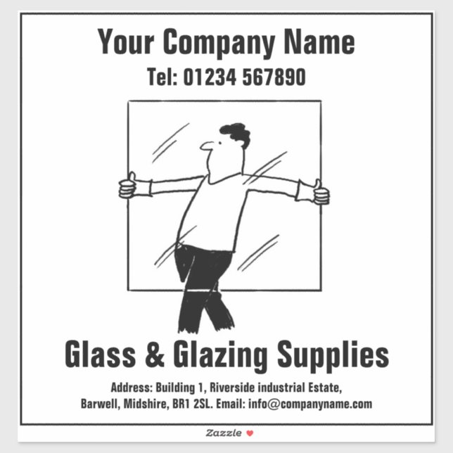 Glaziers Glass & Glazing Supplies Sticker (Sheet)