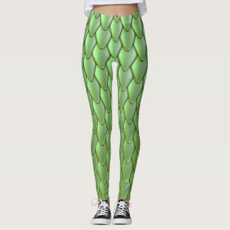 Glazing Dragon Scale Pattern Leggings