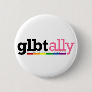 GLBT Ally White Button