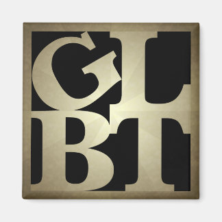 GLBT Black Pop Square Magnet