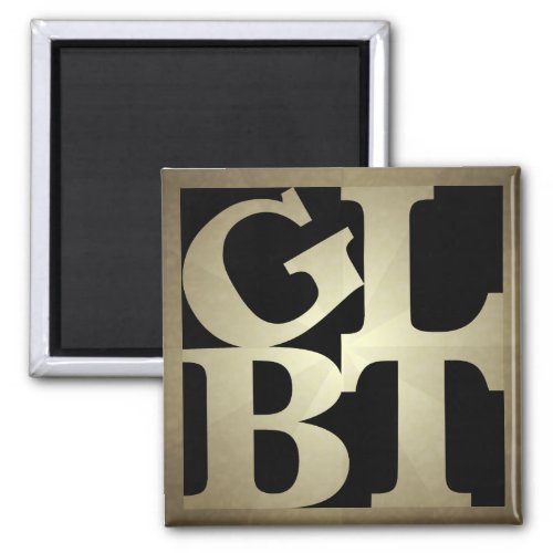 GLBT Black Pop Square Magnet