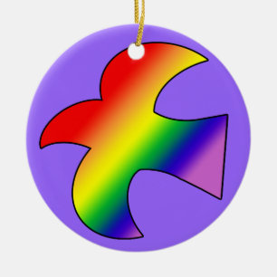 GLBT Dove Ceramic Ornament