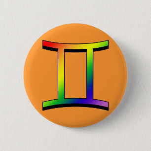 GLBT Gemini Pinback Button