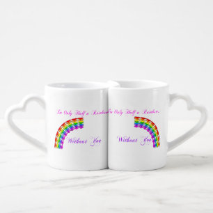 GLBT Half a Rainbow Without You Coffee Mug Set