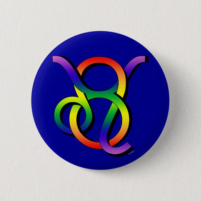 GLBT Leo & Taurus Button (Front)