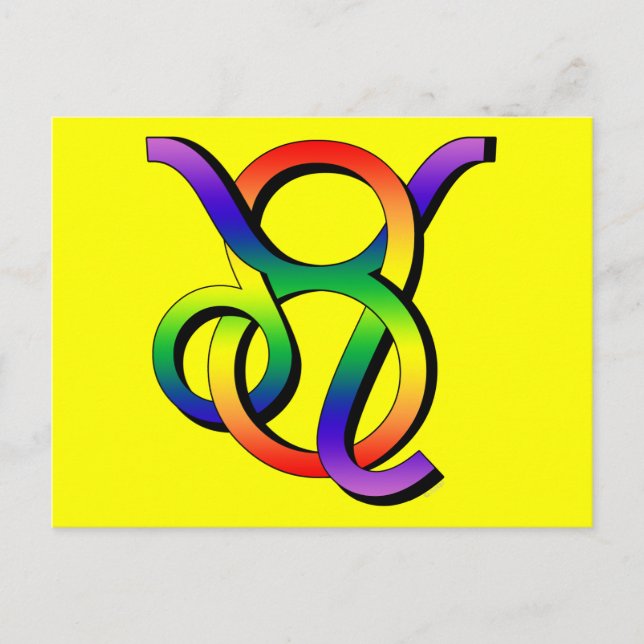 GLBT Leo & Taurus Postcard (Front)