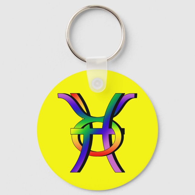GLBT Pisces & Taurus Keychain (Front)