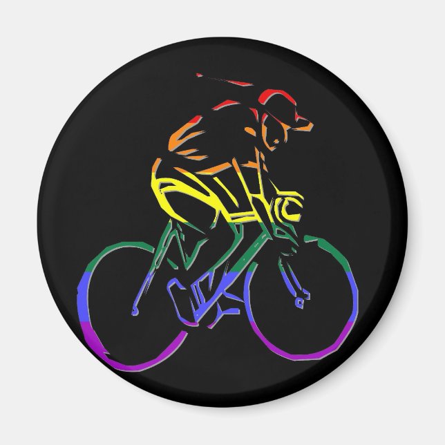 GLBT Pride Bicyclist Magnet (Front)