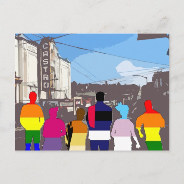 GLBT Pride People in the Castro #2 Postcard (Front)