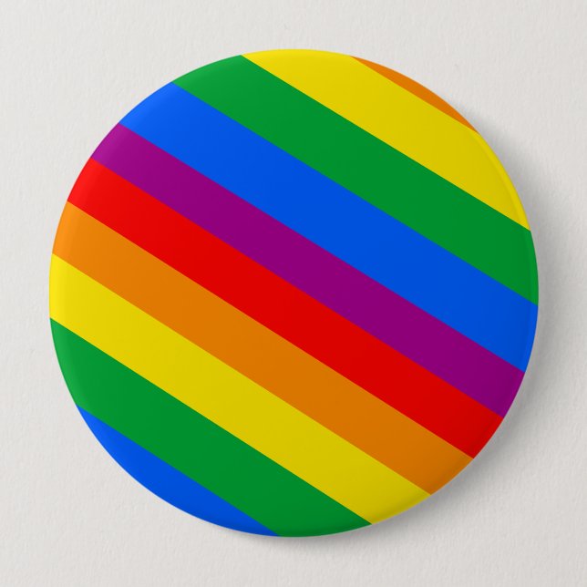 GLBT Pride Stripes 2 Pinback Button (Front)