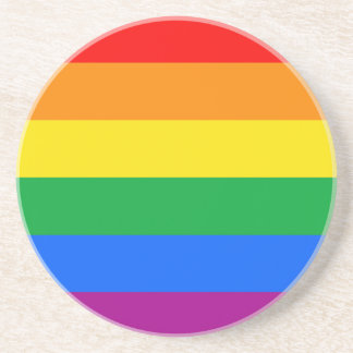 GLBT PRIDE STRIPES DESIGN DRINK COASTER