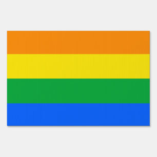 GLBT PRIDE STRIPES DESIGN YARD SIGN