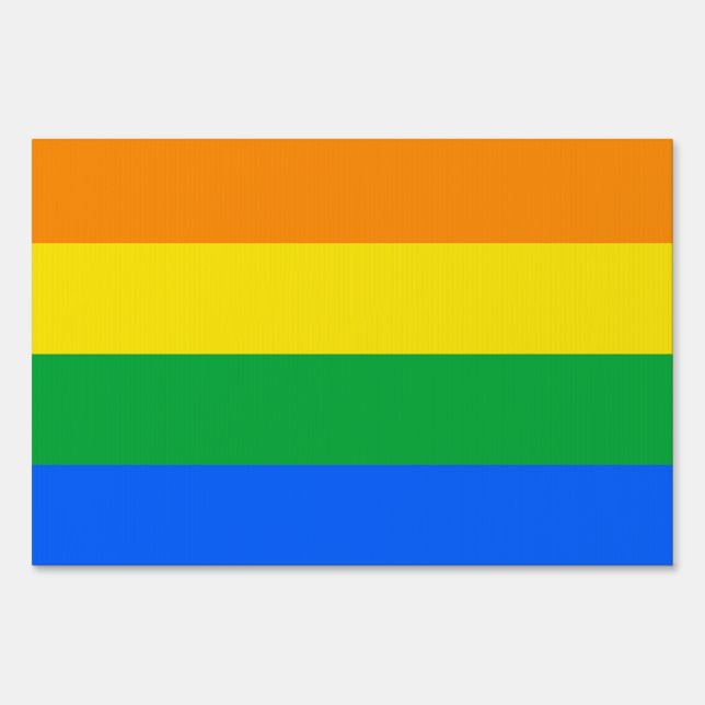 GLBT PRIDE STRIPES DESIGN YARD SIGN (Front)