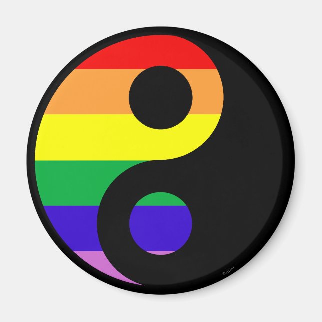 GLBT YinYang Magnet (Front)