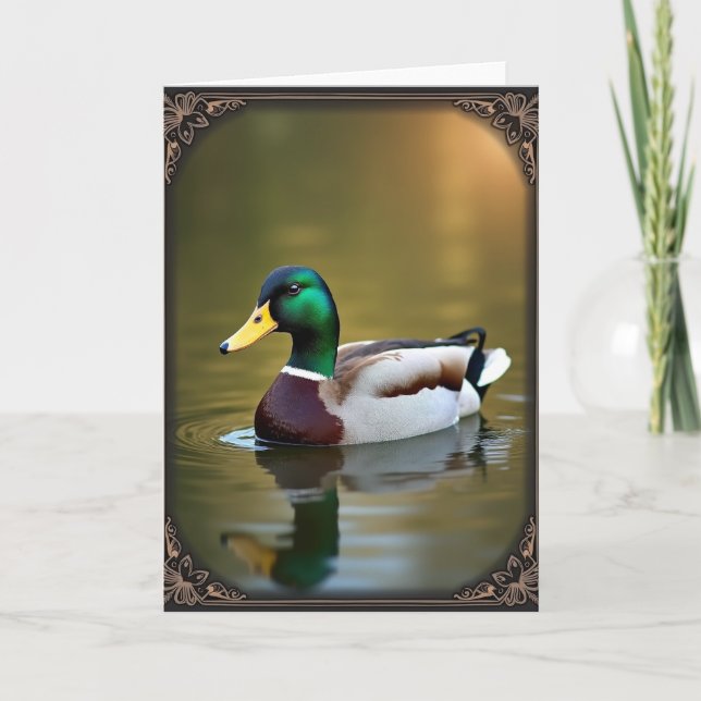 Gleaming Fathers Day Portrait Card (Front)