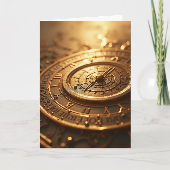 Gleaming Fathers Day Time Card (Front)