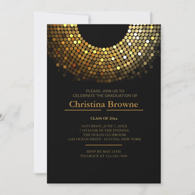 Gleaming Grad Invitation (Front)