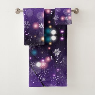 Gleaming Misty Purple Christmas Winter Wonderland