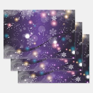 Gleaming Misty Purple Christmas Winter Wonderland