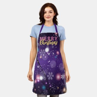 Gleaming Purple Winter Wonderland Merry Christmas