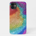 Gleaming Rainbow Glitter Swirl iPhone 11 Case