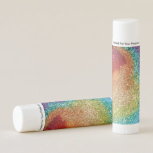 Gleaming Rainbow Glitter Swirl Lip Balm