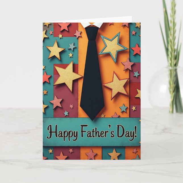 Gleaming Stars Fathers Day Card (Front)
