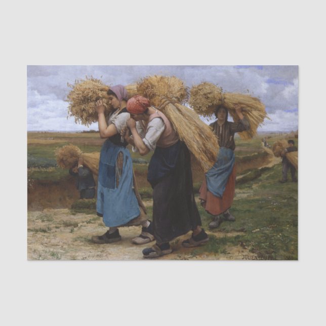 Gleaners by Julien Dupre Tissue Paper (Front)