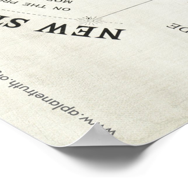 Gleason's "NEW STANDARD MAP OF THE WORLD" Poster (Corner)