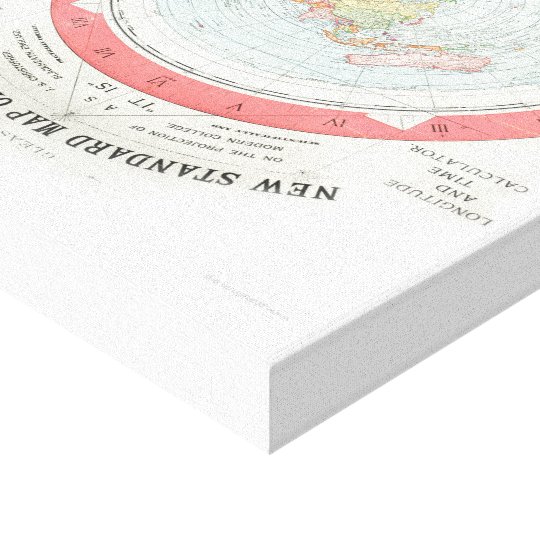 Gleason's ~NEW STANDARD MAP OF THE WORLD~ Poster Canvas Print | Zazzle.com