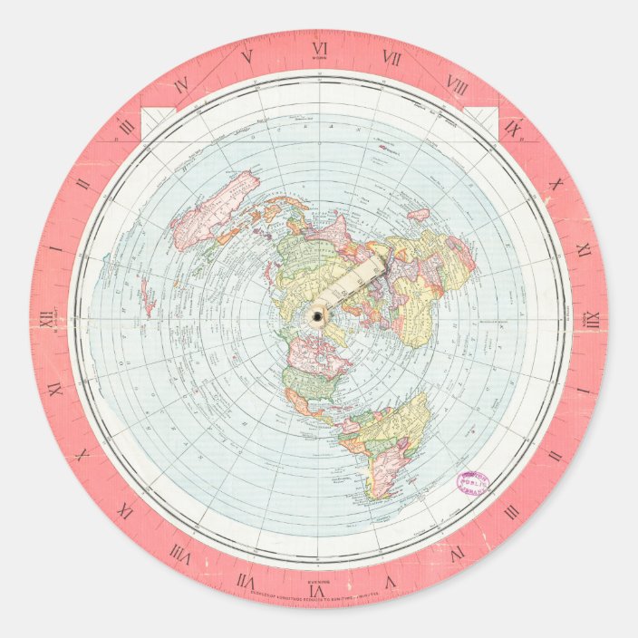 Gleason's 'NEW STANDARD MAP OF THE WORLD' Stickers | Zazzle.com