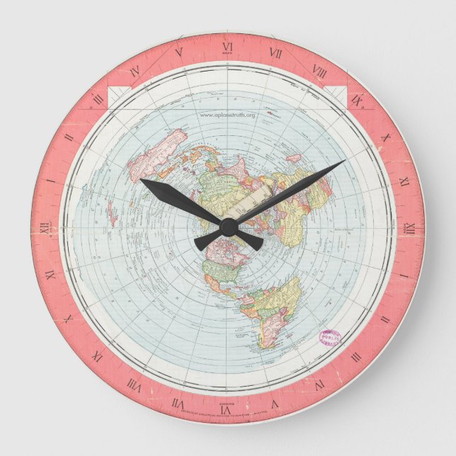 Gleason's NEW STANDARD MAP OF THE WORLD Wall Clock (Front)