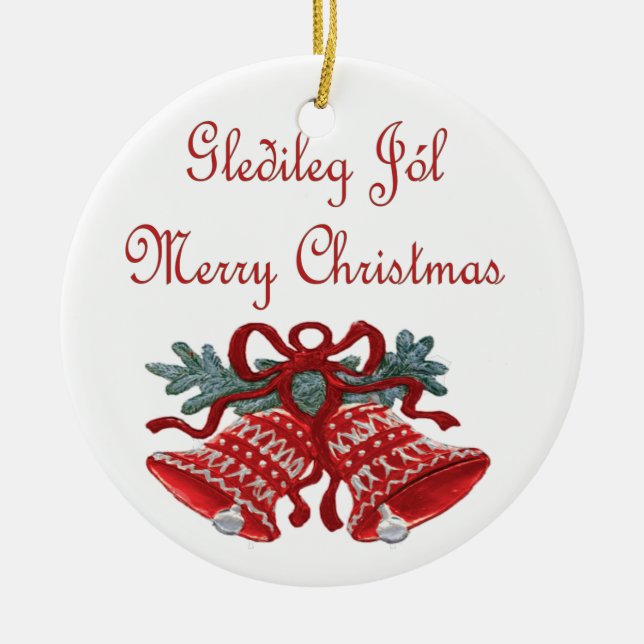 Gledeleg Jol Ceramic Ornament (Front)