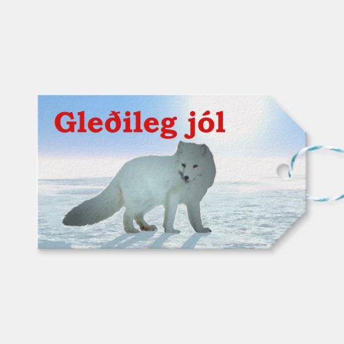 Gleileg Jl _ Arctic Fox Gift Tags