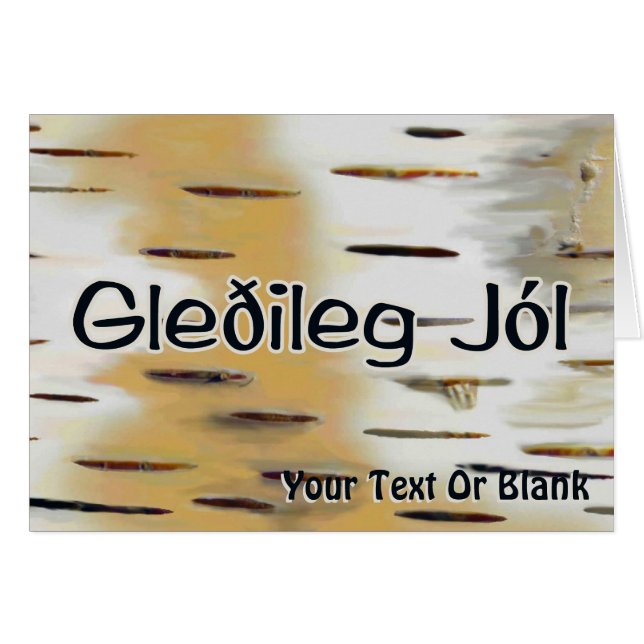 Gleðileg Jól - Birchbark Cards (Front Horizontal)