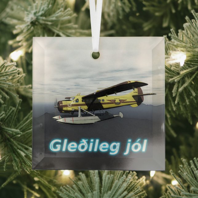 Gleðileg jól - de Havilland DH3-C Otter Glass Ornament (Insitu)