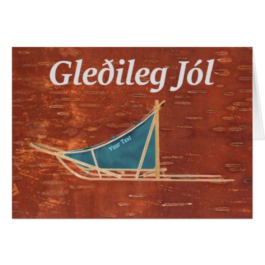 Gleðileg Jól - Dog Sled Cards (Front Horizontal)