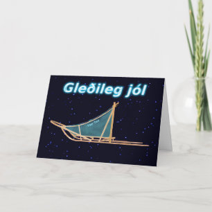 Gleðileg Jól - Dog Sled Holiday Card