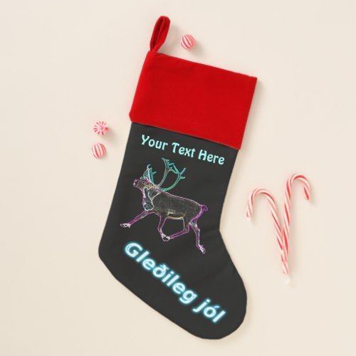 Gleileg jl _ Electric Caribou Christmas Stocking