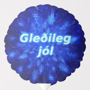 Gleðileg Jól - Fractal Snowburst Balloon