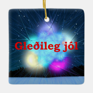 Gleðileg Jól - Jack Frost Ceramic Ornament