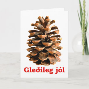 Gleðileg jól - Jerusalem Pine Cone Holiday Card
