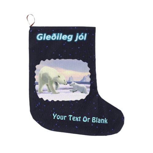 Gleileg jl_ Mama Nose Best Large Christmas Stocking