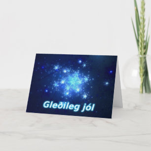 Gleðileg jól - Night Sky Holiday Card