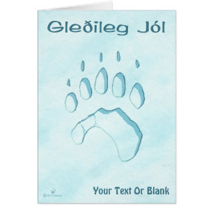 Gleðileg Jól - Polar Bear Paw Print