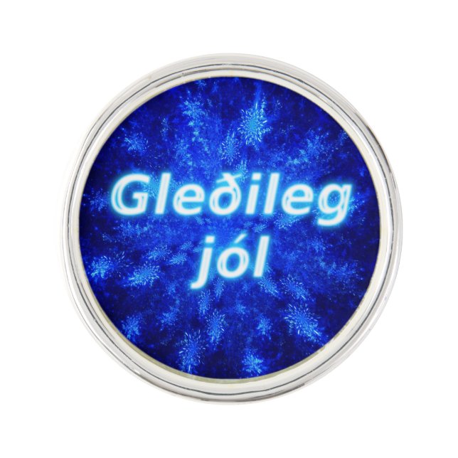 Gleðileg Jól - Snowburst Lapel Pin (Front)