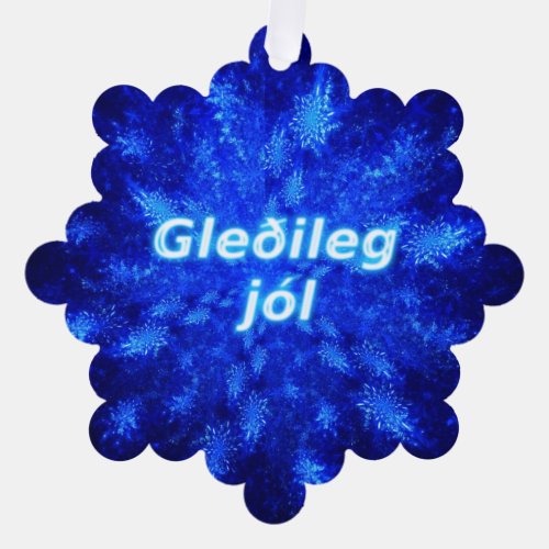 Gleileg Jl _ Snowburst Ornament Card